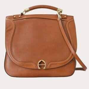 Etienne Aigner - Top Handle Leather Bag - Brown - Excellent